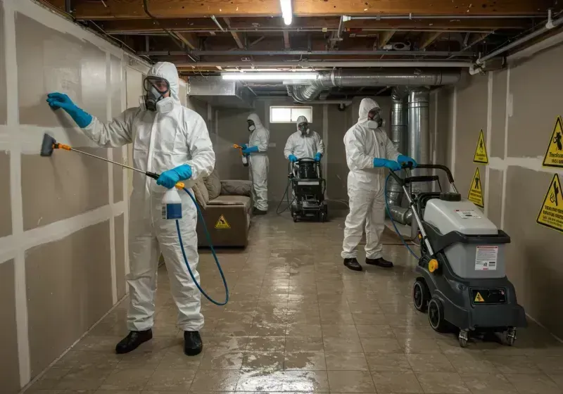 Basement Moisture Removal and Structural Drying process in Fort Ashby, WV